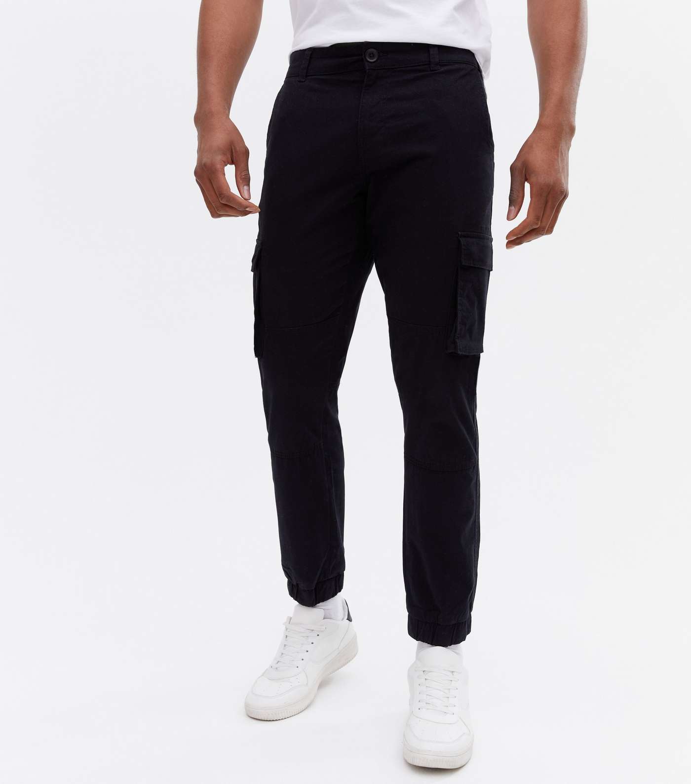 Only & Sons Black Straight Fit Cargo Trousers Image 2