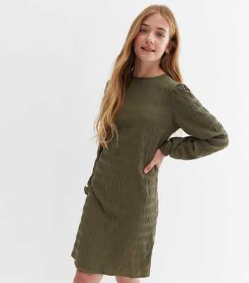 KIDS ONLY Khaki Check Mini Oversized Smock Dress