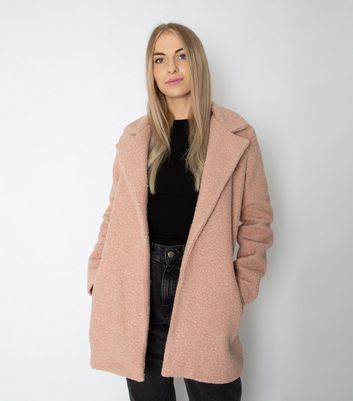 pink maxi coat