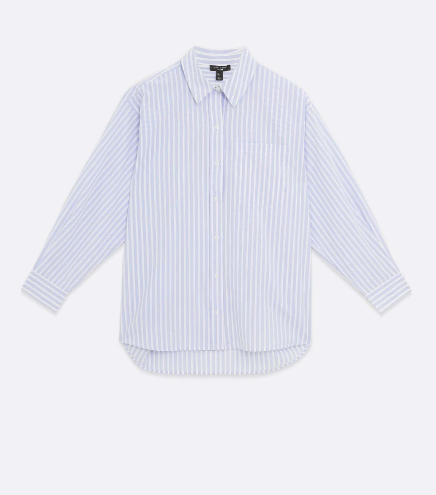 Petite Blue Stripe Poplin Long Shirt Image 5