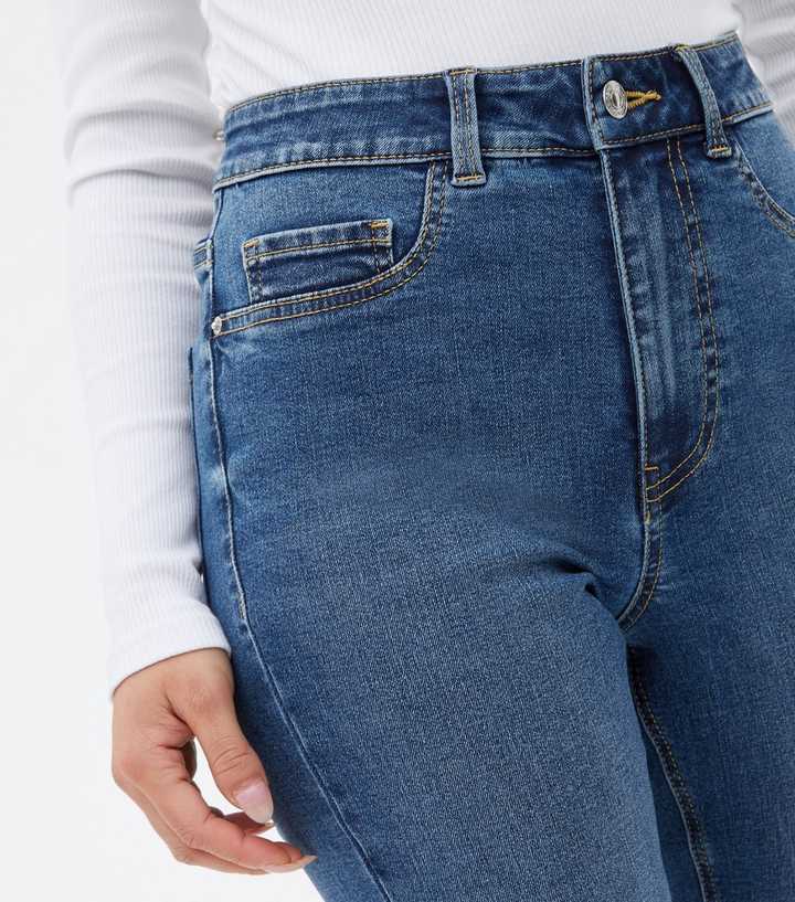 Petite Black Waist Enhance Quinn Bootcut Jeans