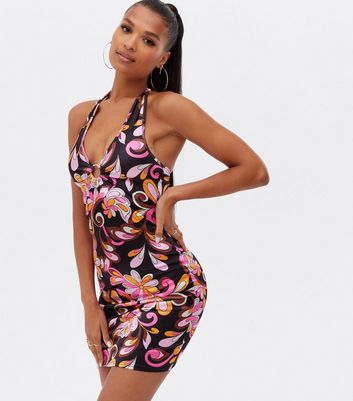 new look floral bodycon dress