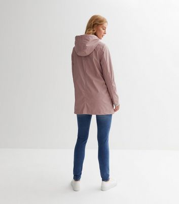 Maternity Pale Pink Hooded Double Pocket Anorak New Look