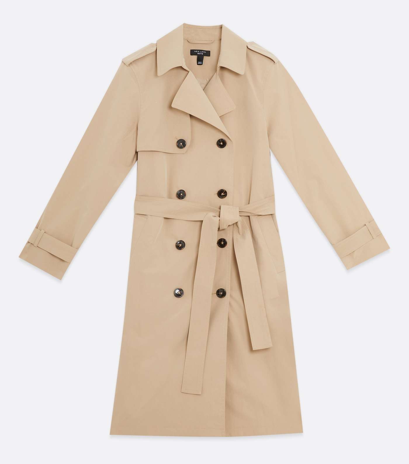 Petite Stone Puff Sleeve Belted Trench Coat Image 5