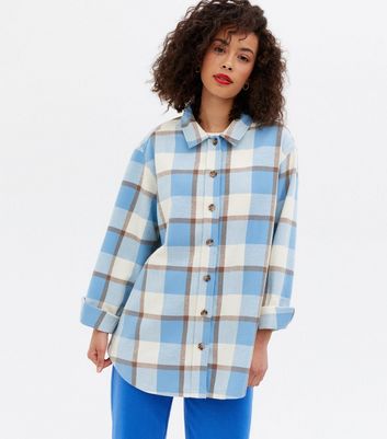 Tall Blue Check Brushed Long Sleeve 