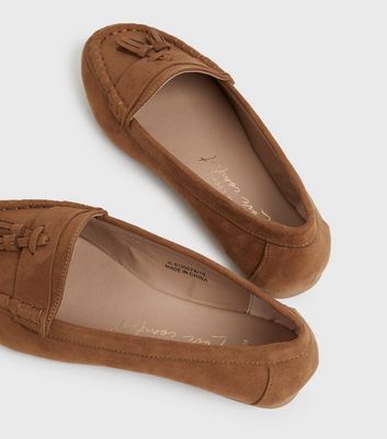 tan loafers wide fit