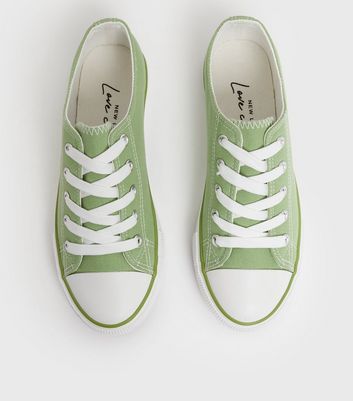 Lime green store canvas shoes