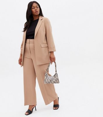 Curves Camel Oversized Blazer | New Look