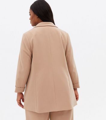 Curves Camel Oversized Blazer | New Look