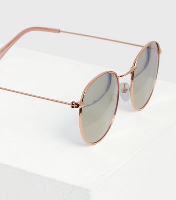 rose gold metal sunglasses