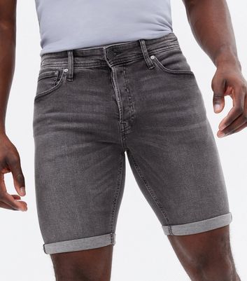 gray jean shorts mens