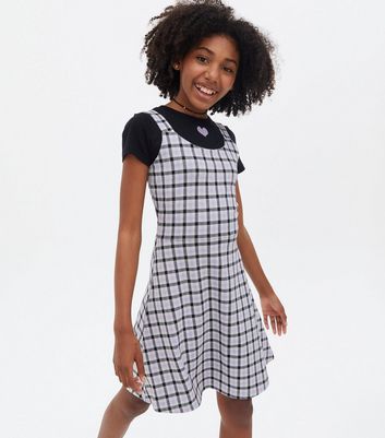 new look purple gingham dress