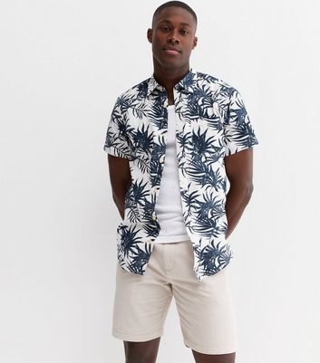 Jones White Tropical Short Sleeve Shirt 
