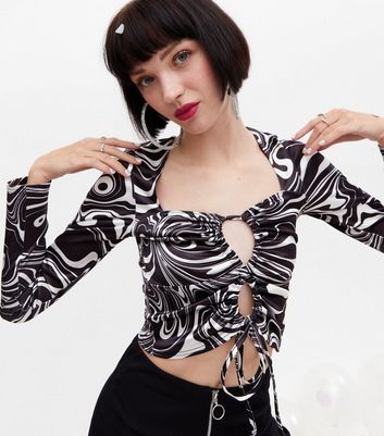 long sleeve shoulderless top