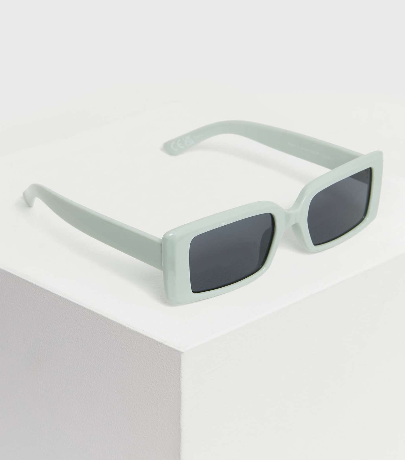 Mint Green Rectangle Sunglasses Image 2