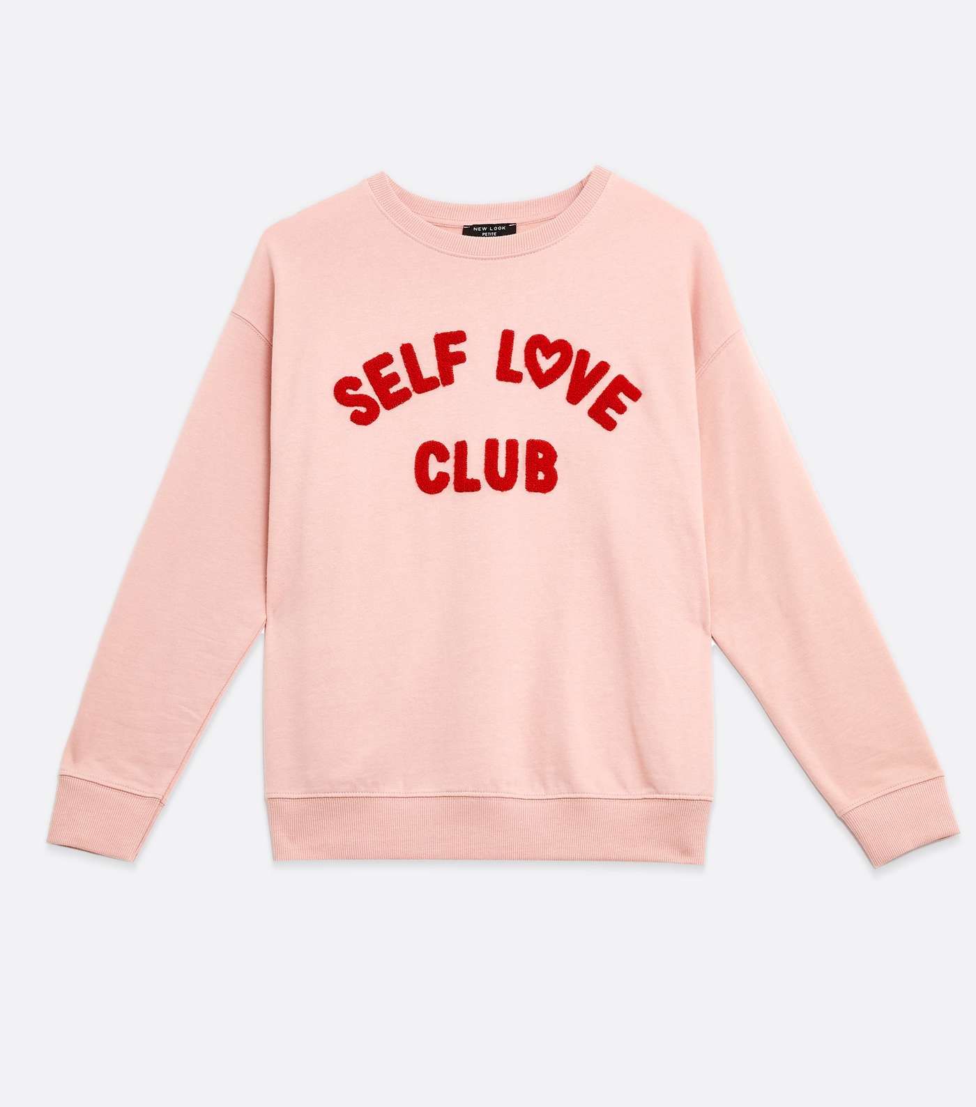 Petite Mid Pink Self Love Club Heart Logo Sweatshirt Image 5