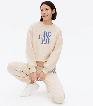 cream embroidered sweatshirt