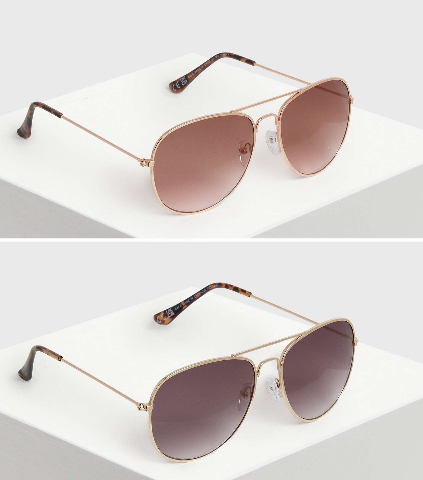 2 Pack Gold Pilot Sunglasses