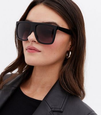 Black Square Oversized Sunglasses New Look