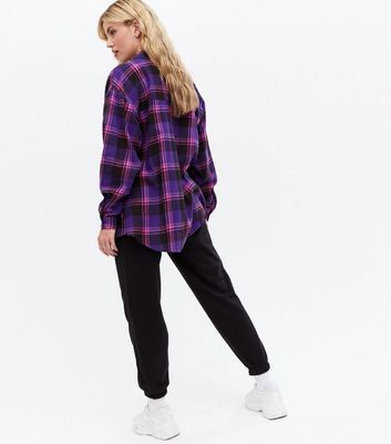 Click to view product details and reviews for Wednesdays Girl Blue Check Oversized Shirt New Look.