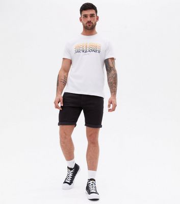 Jack \u0026 Jones Black Turn Up Shorts | New 