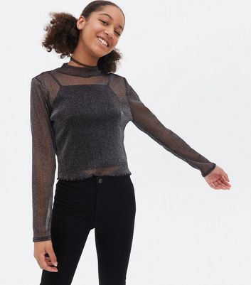 Girls shop glitter top