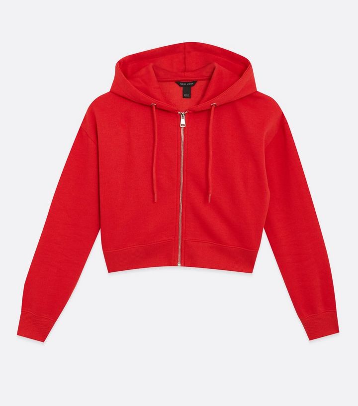 Red Corset Style Cropped Hoodie | craft-ivf.com