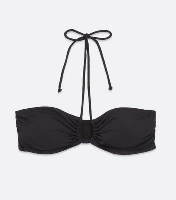 Click to view product details and reviews for Black Twist Strap Bandeau Bikini Top New Look.