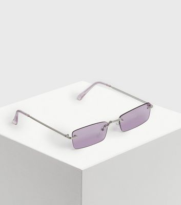 rimless sunglasses with case