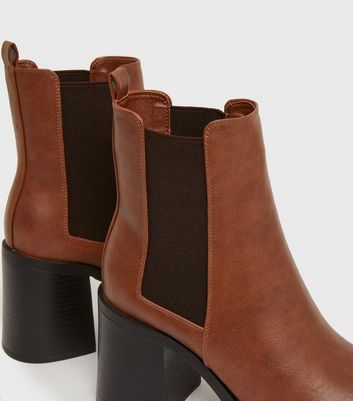 new look tan chelsea boots