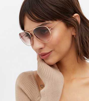 Gold Pilot Sunglasses
