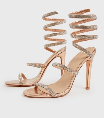 Cute rose gold clearance heels