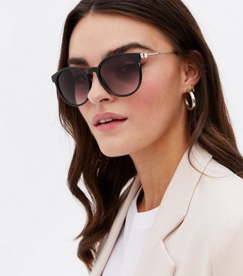 Damen Accessoires Black Round Sunglasses