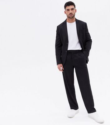 New Look relaxed fit suit trousers in dark blue  ASOS