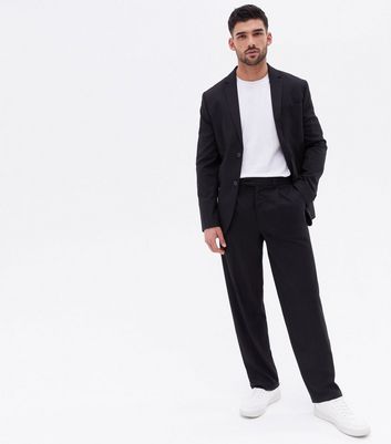 Mens Alderley Suit Trousers Black Twill  Simon Jersey