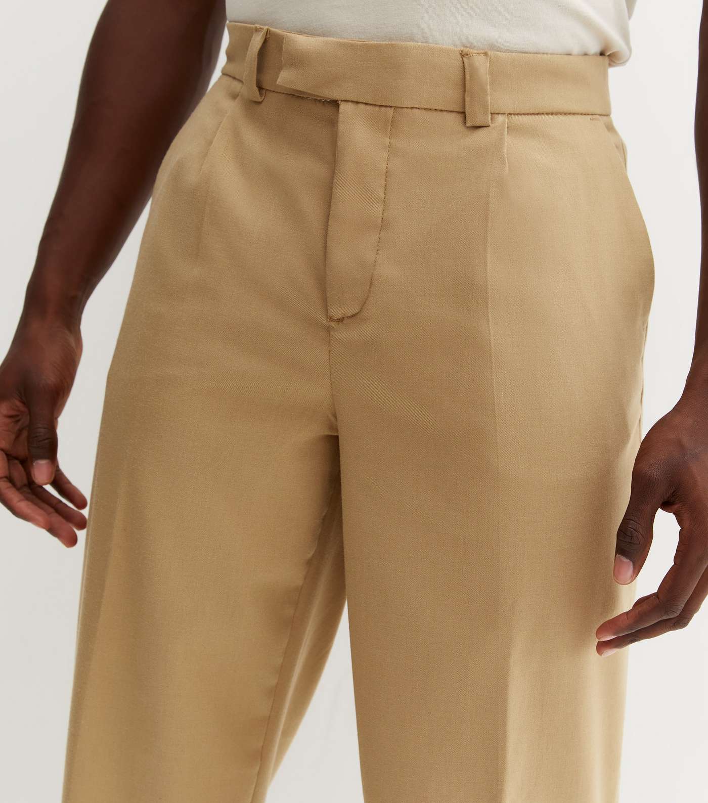Camel Relaxed Fit Suit Trousers Image 3