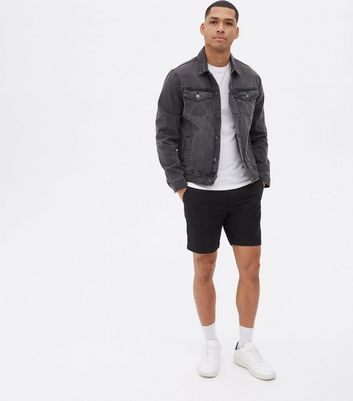 Black Slim Fit Chino Shorts | New Look