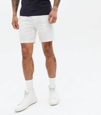 Mens chino sales shorts white