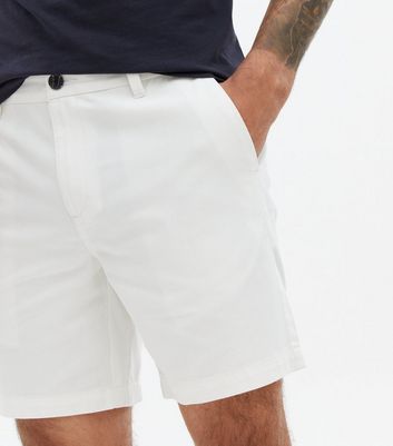 White Slim Fit Chino Shorts | New Look