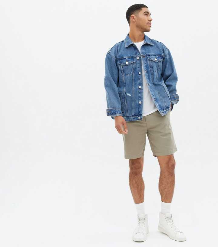 Khaki Straight Fit Chino Shorts | New Look