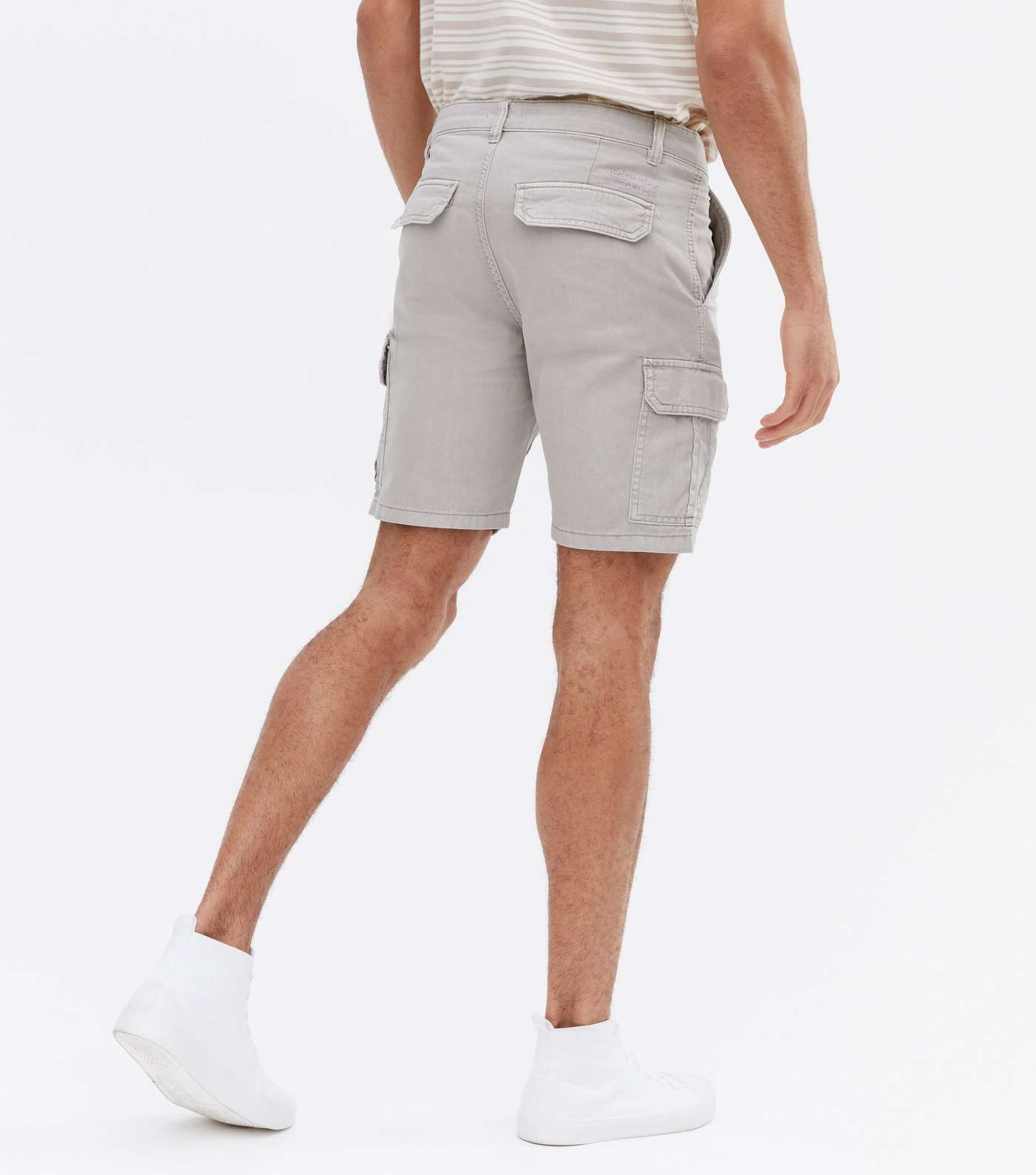 Stone Slim Fit Cargo Shorts Image 4