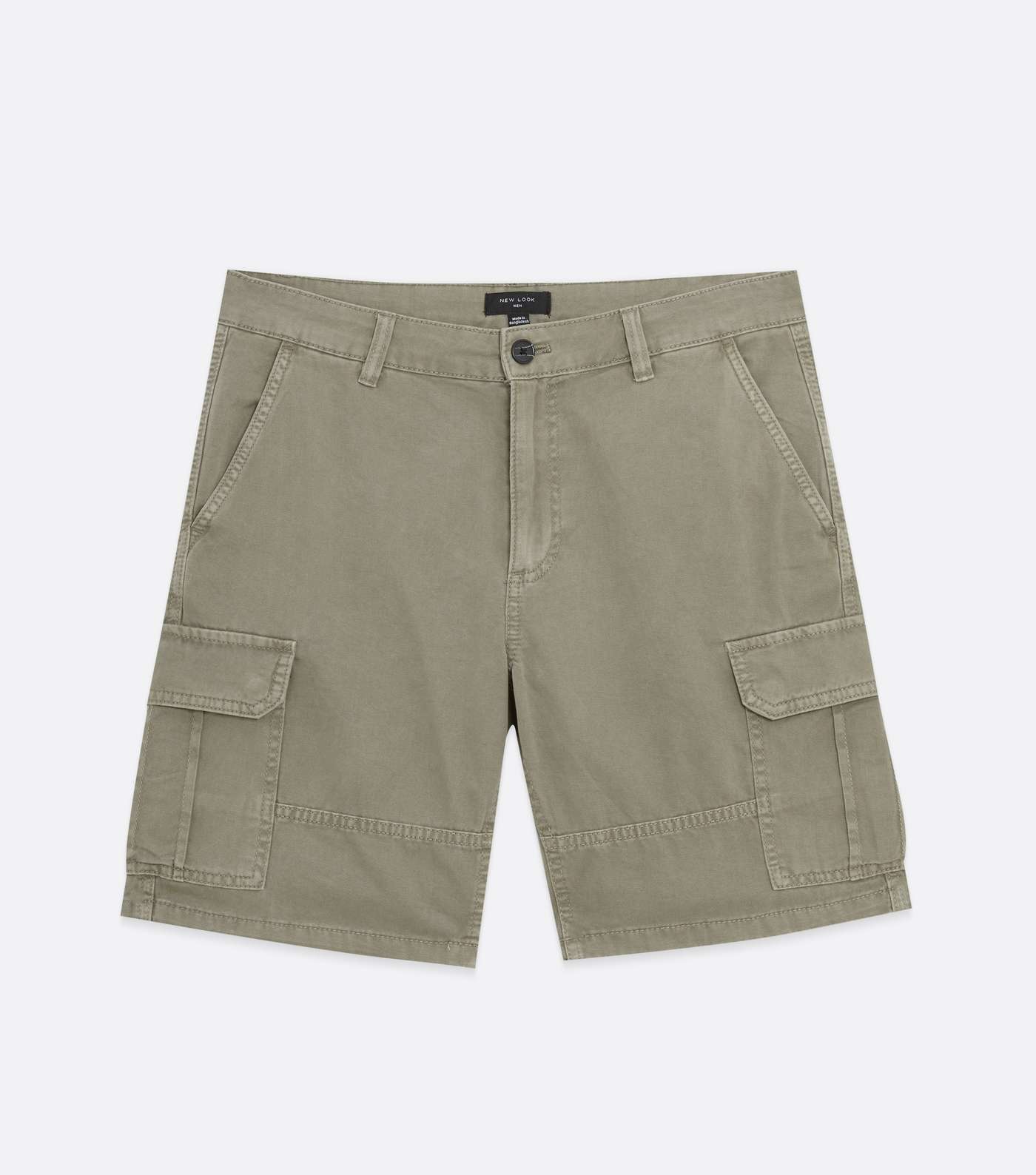 Khaki Slim Fit Cargo Shorts Image 5