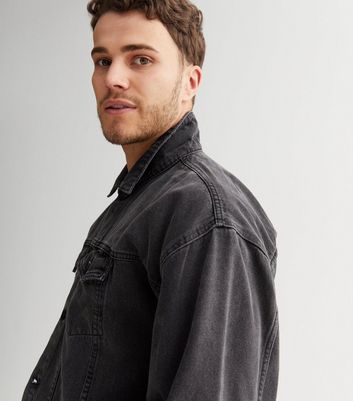 Ripped black denim on sale jacket