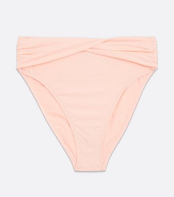 Click to view product details and reviews for Pink Twist Fold Down High Waist Bikini Bottoms New Look.