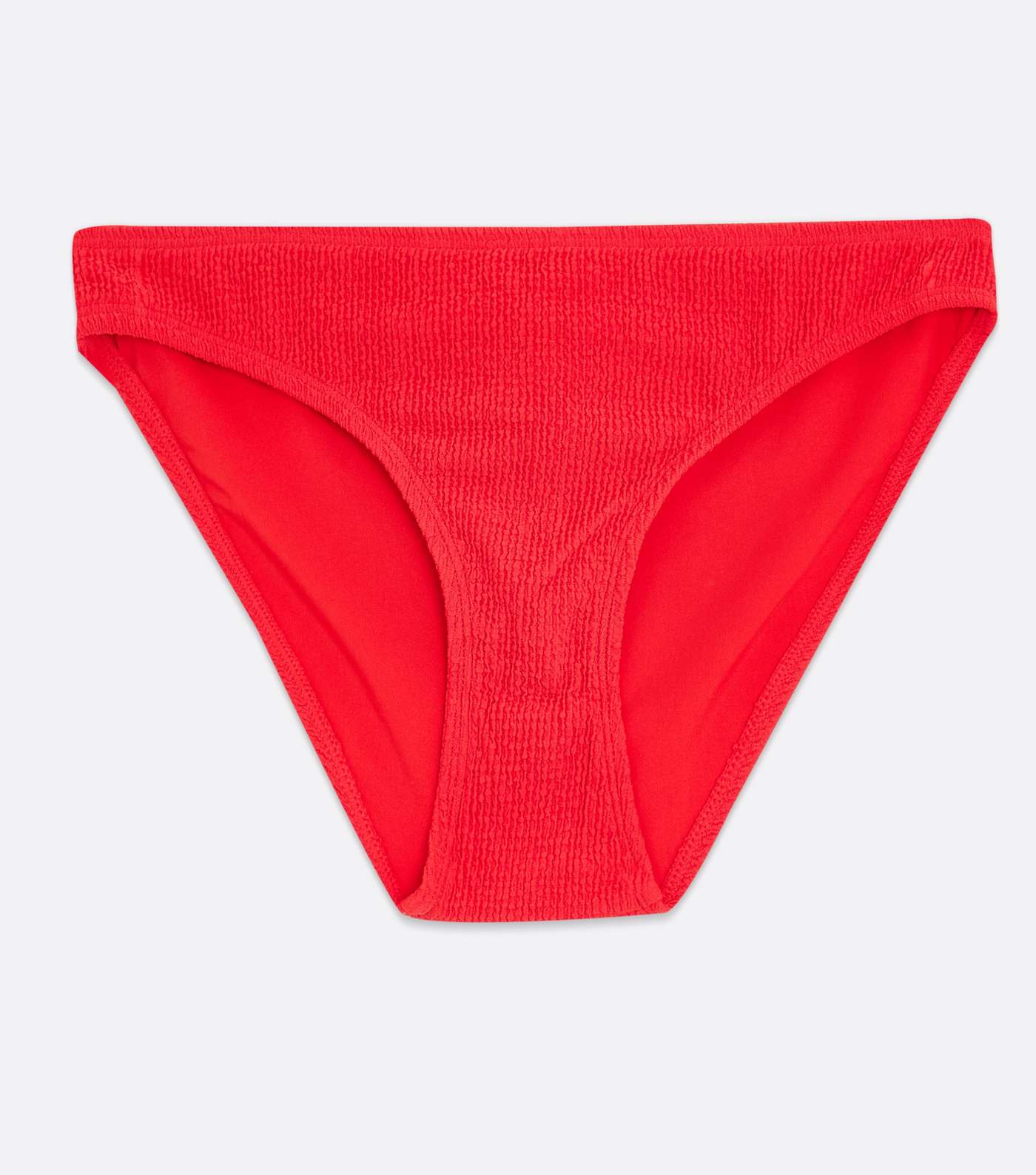 Red Textured Hipster Bikini Bottoms Image 5
