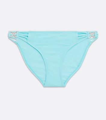 Click to view product details and reviews for Mint Green Diamanté Lattice Side Hipster Bikini Bottoms New Look.