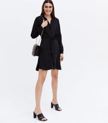 Topshop black clearance tie dress