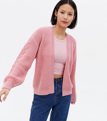 new look pink cardigans