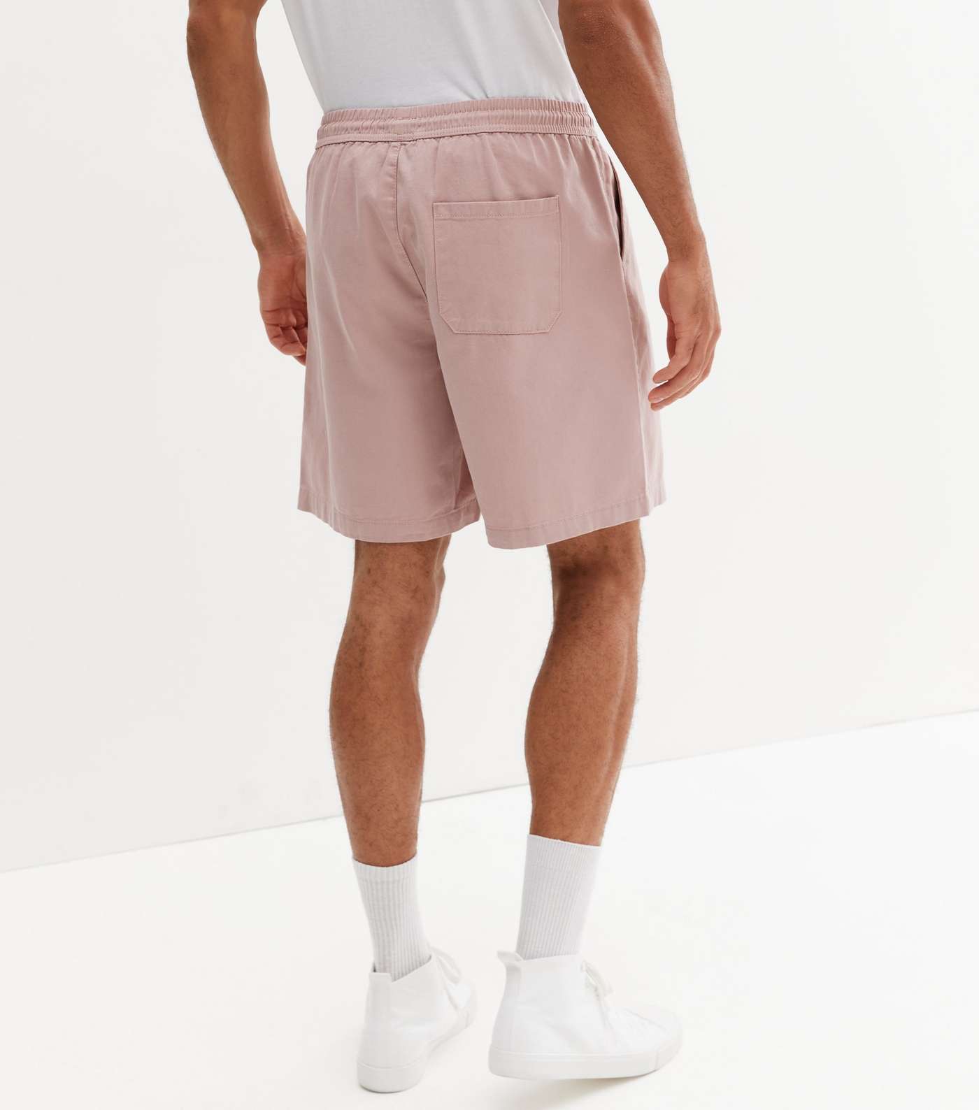 Mid Pink Pintuck Relaxed Fit Shorts Image 4