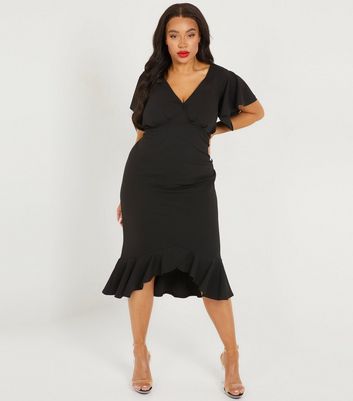 Black scuba midi on sale dress